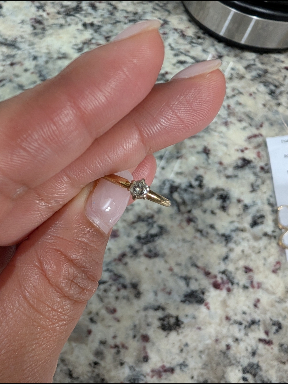 Vintage 14K Yellow Gold Ring (Stone Sapphire) size 6.5
